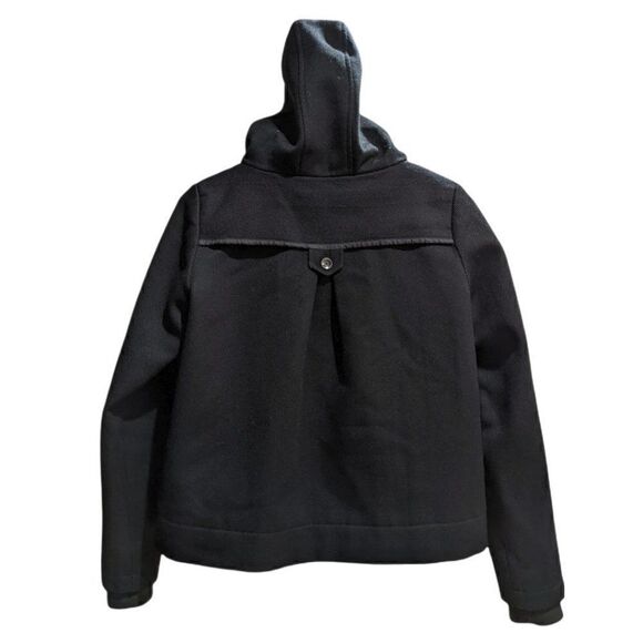 DIESEL Women's Black Front Buttoned Hooded WOOL Jacket with pockets Size XXS - Picture 5 of 8